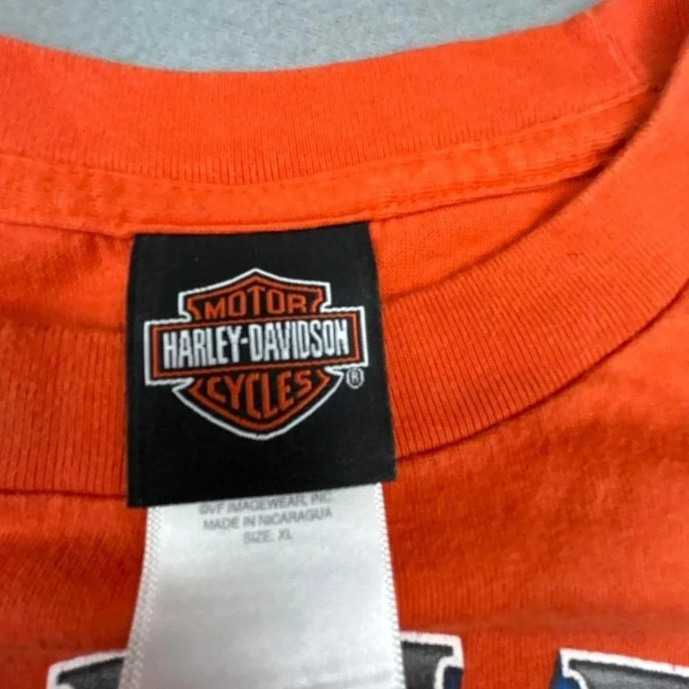orange‎ eagle harley davidson skater and biker tee y2k grunge style size XL